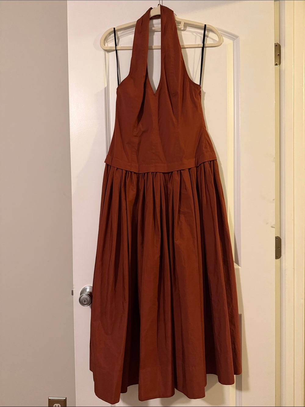 A.L.C. Rust Halter Maxi Dress
